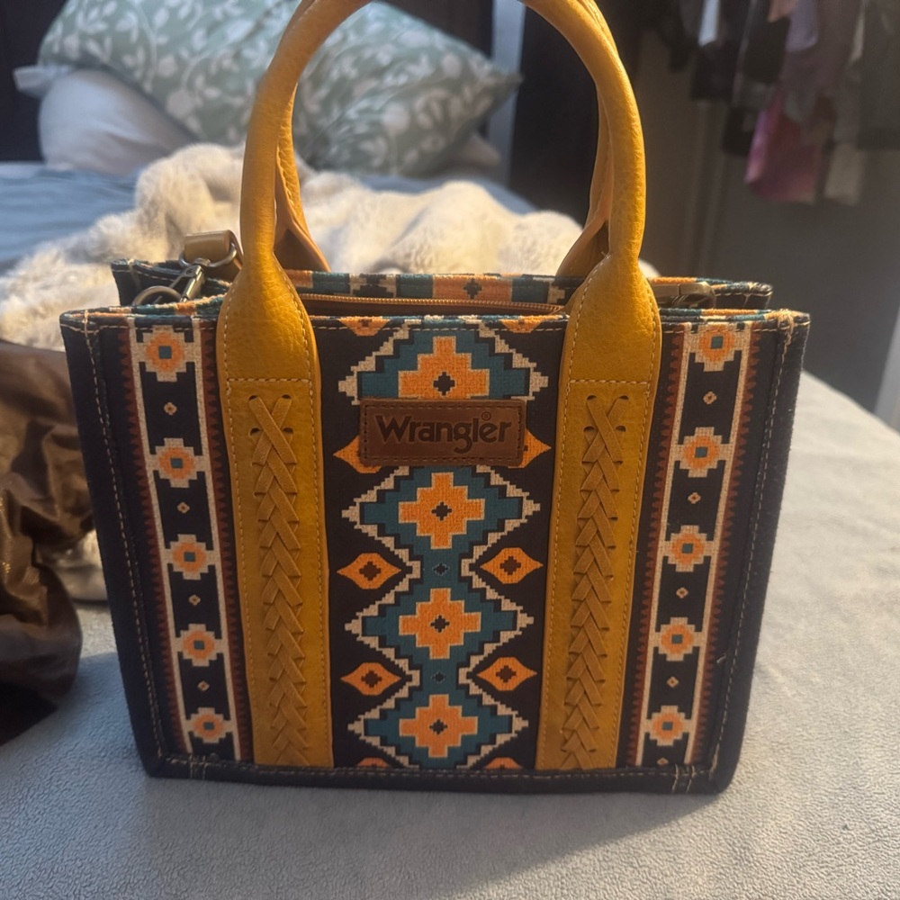 Wrangler Yellow and Blue Patterned Women's Bag